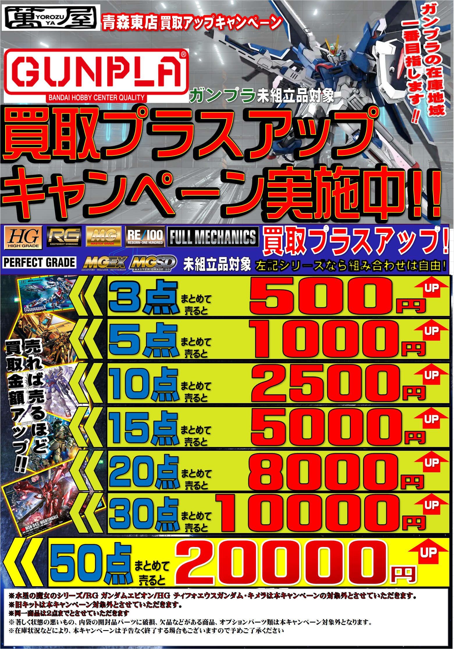 【手渡取引推奨】山口〜広島の方にオススメ、ガンプラ販売 ガンプラを大量入荷致しました。大量展示中！｜2022年11月17日